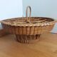 Aperitif basket for glasses and bottles in rattan wicker
