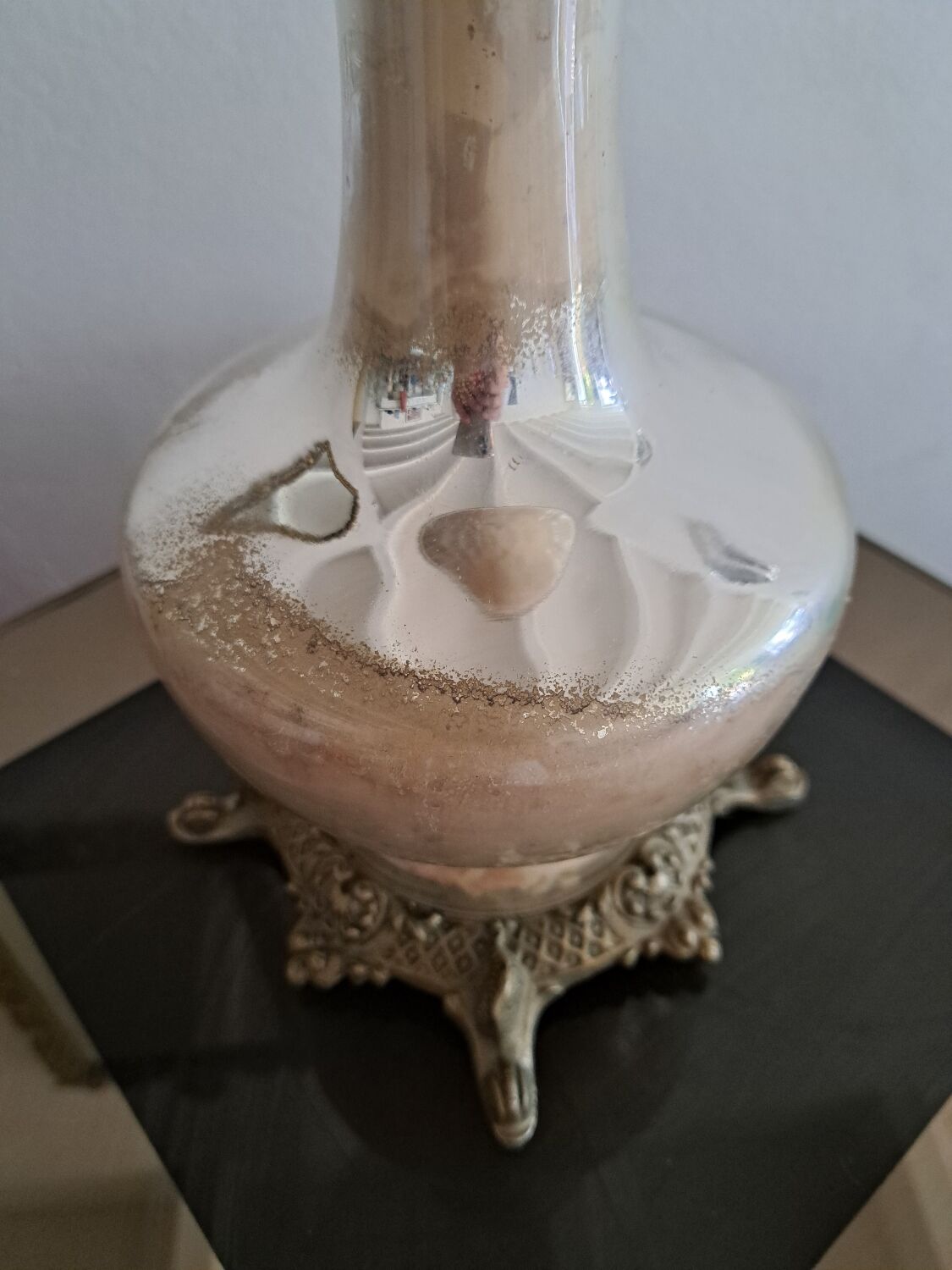 Vintage oil lamp. Year 1900.