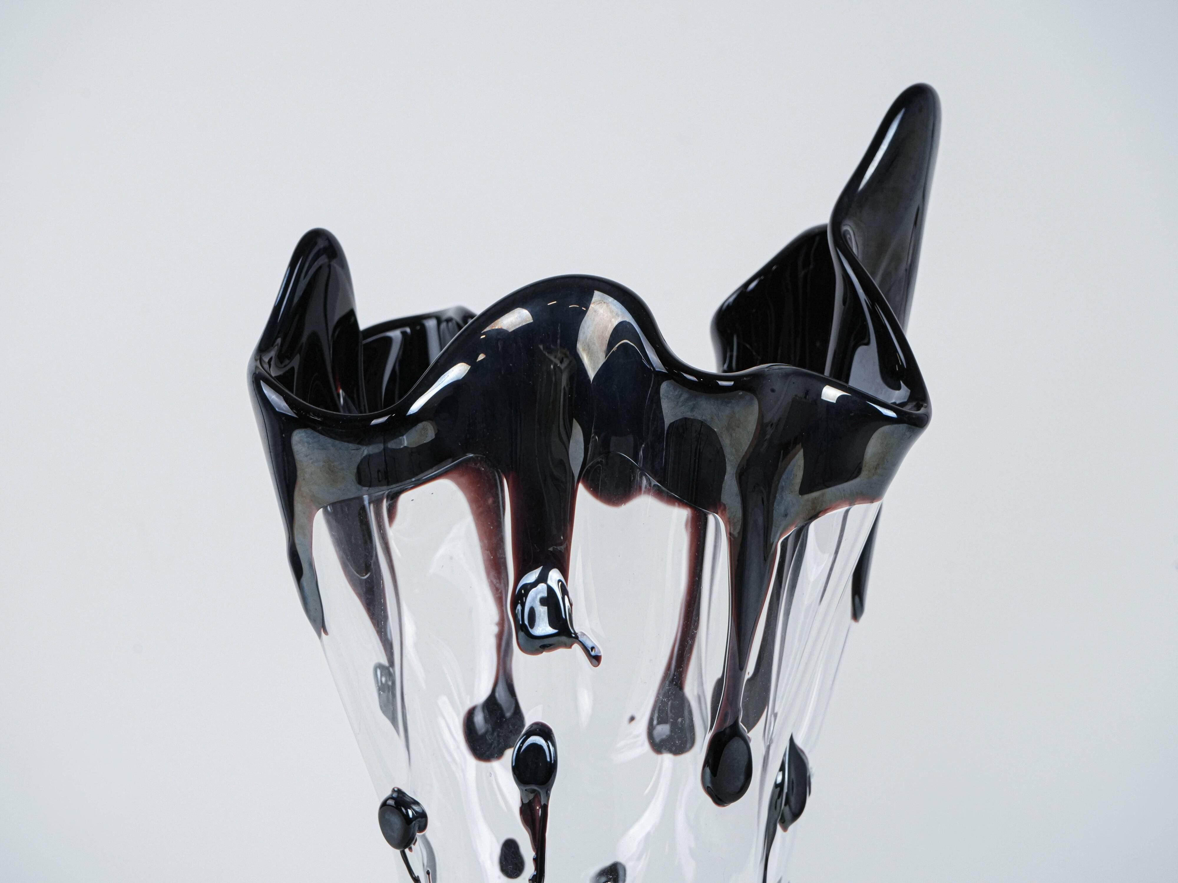 Murano glass vase, Italian design, 1960s, manufactured in Italy