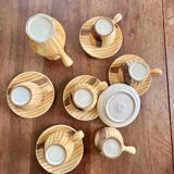 Vallauris coffee set – wood effect & colorful interiors
