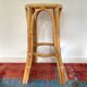 High stool / Plant stand in rattan and bamboo from the 1970s