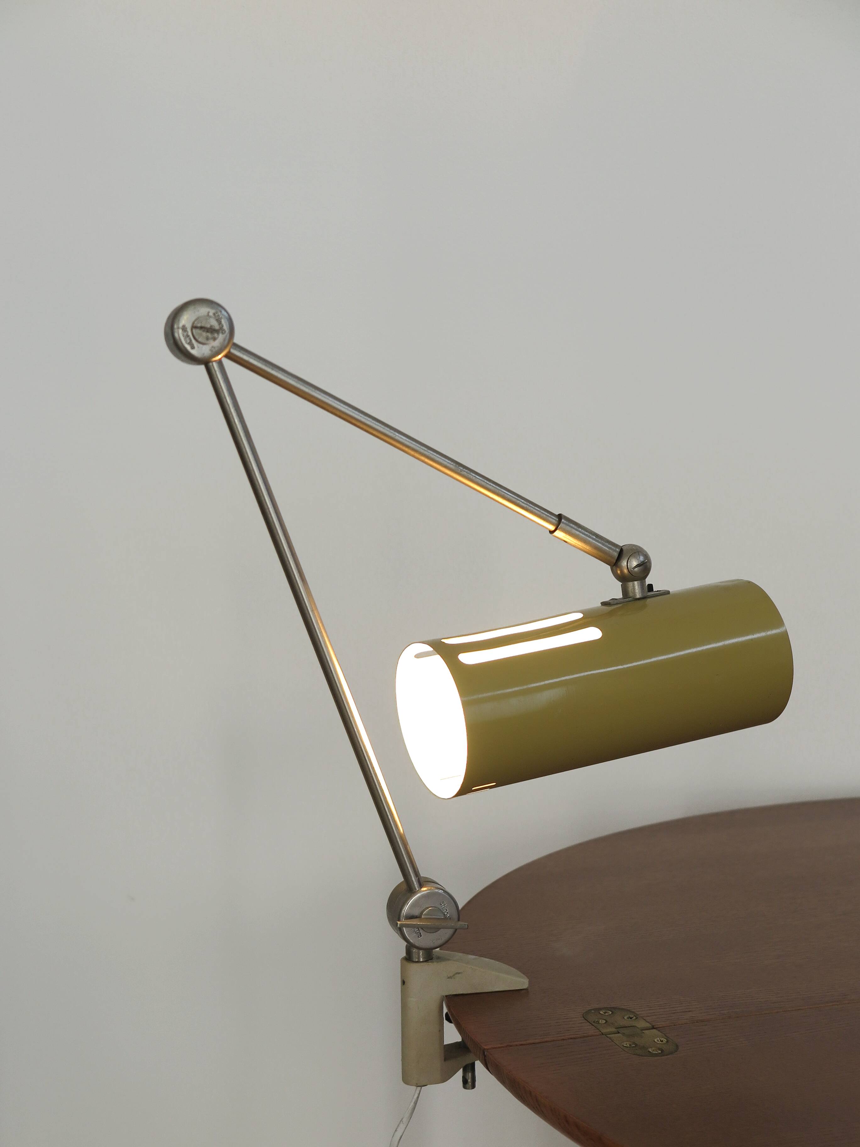 Stilnovo Italian metal clamp lamp 1950s
