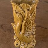 Vase céramique japonaise décor cygne