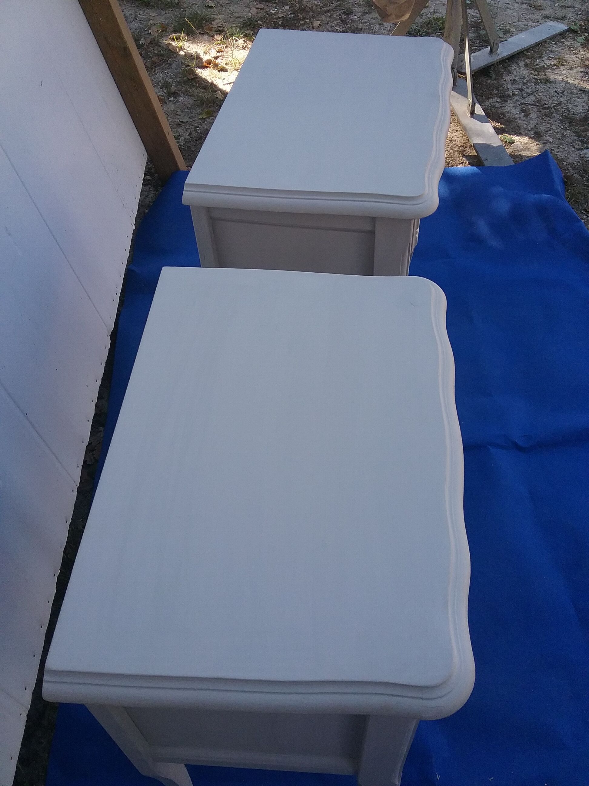 Pair of gray bedside tables