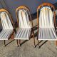 Set of 6 dining chairs deck line folding boat decoration