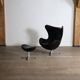 "Egg" armchair with ottoman, designed by Arne Jacobsen for Fritz Hansen, Denmark, 1963