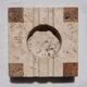 Travertine smoker's set, lighter and ashtray