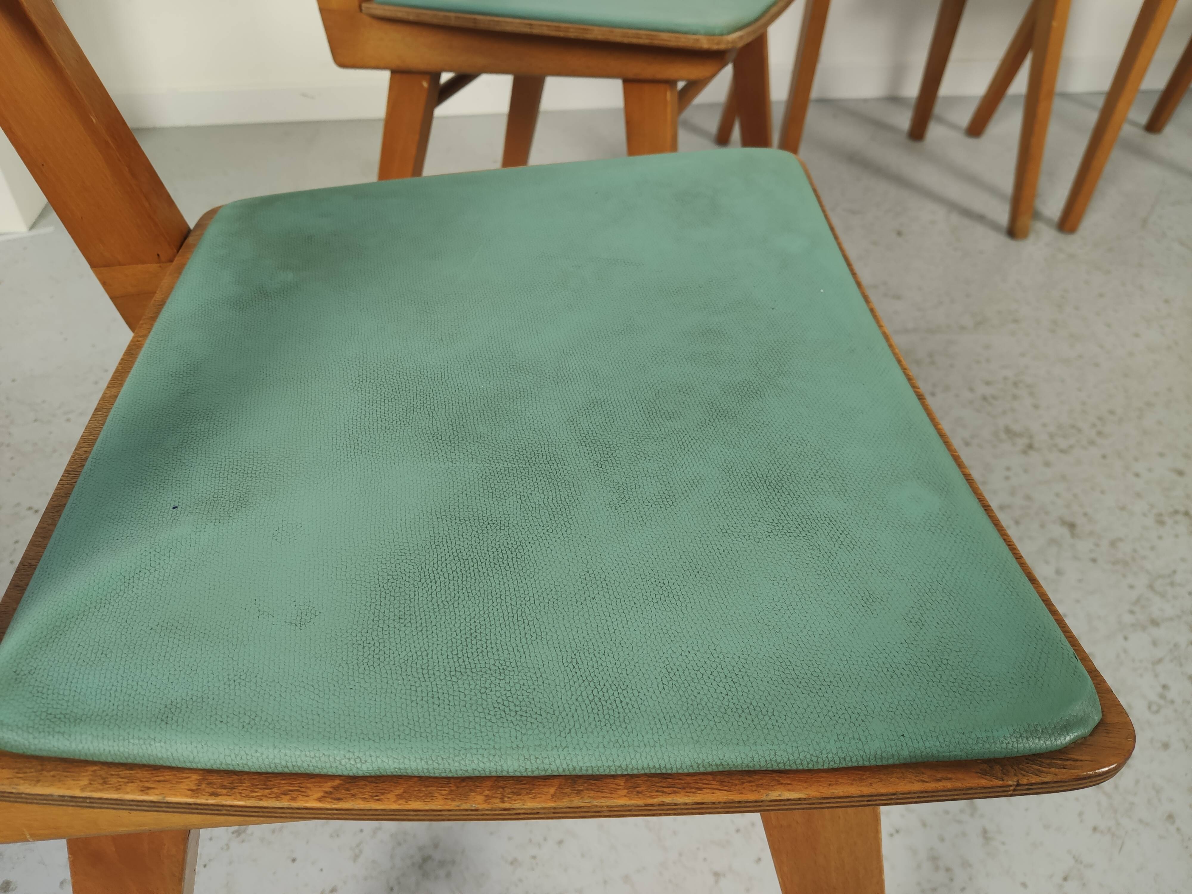 6 vintage chairs  1950