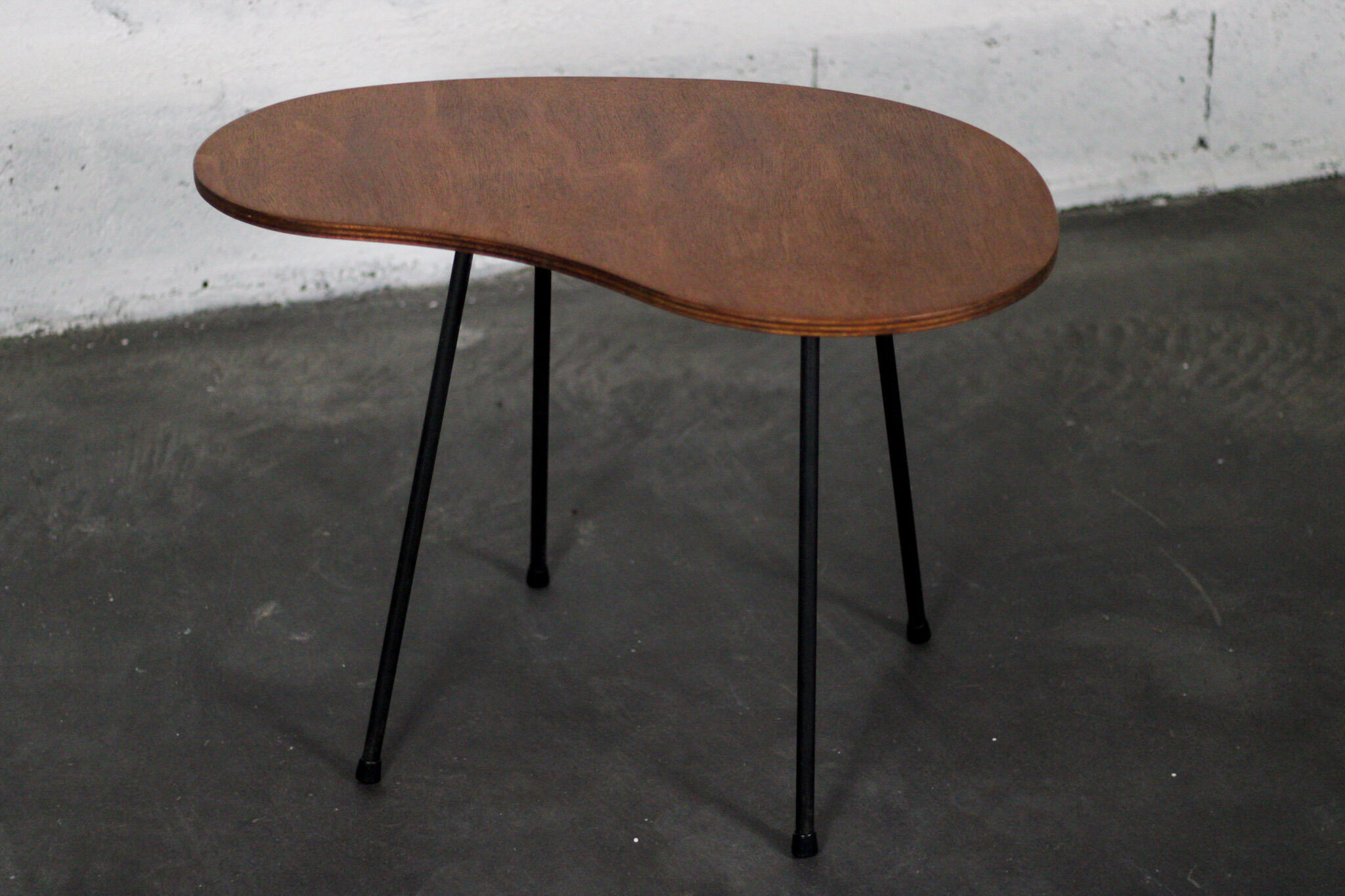 Coffee table beans wood and vintage metal