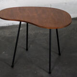 Coffee table beans wood and vintage metal