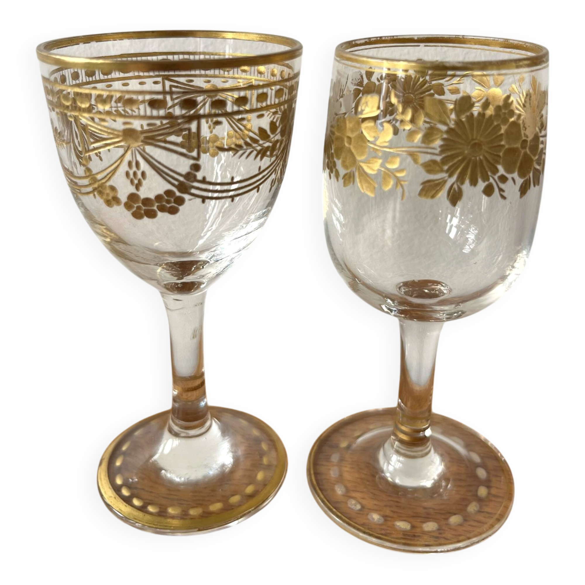 Paire de verres à liqueur Napoléon III