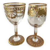 Paire de verres à liqueur Napoléon III