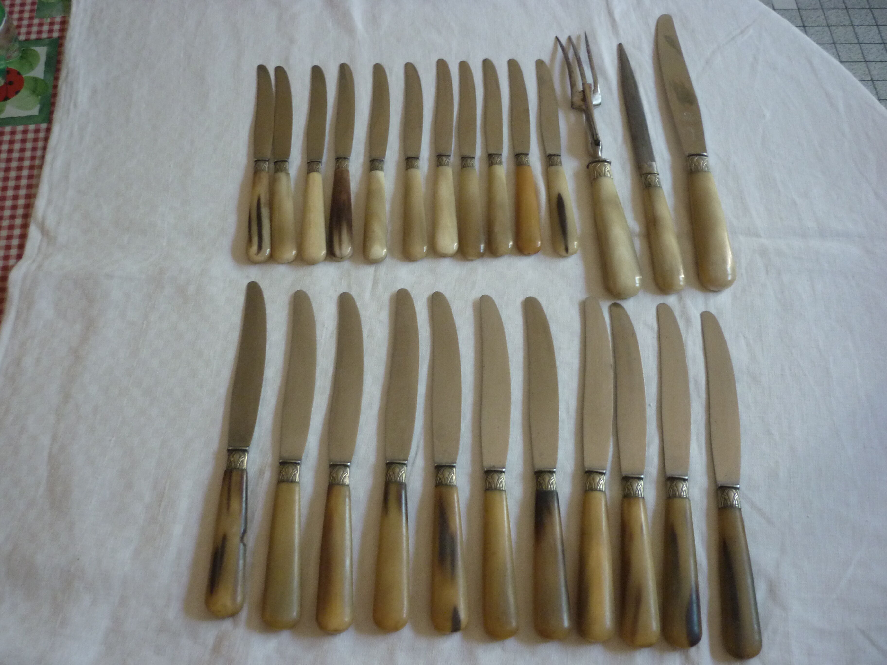 22 couteaux et 3 couverts service bakelite manufrance