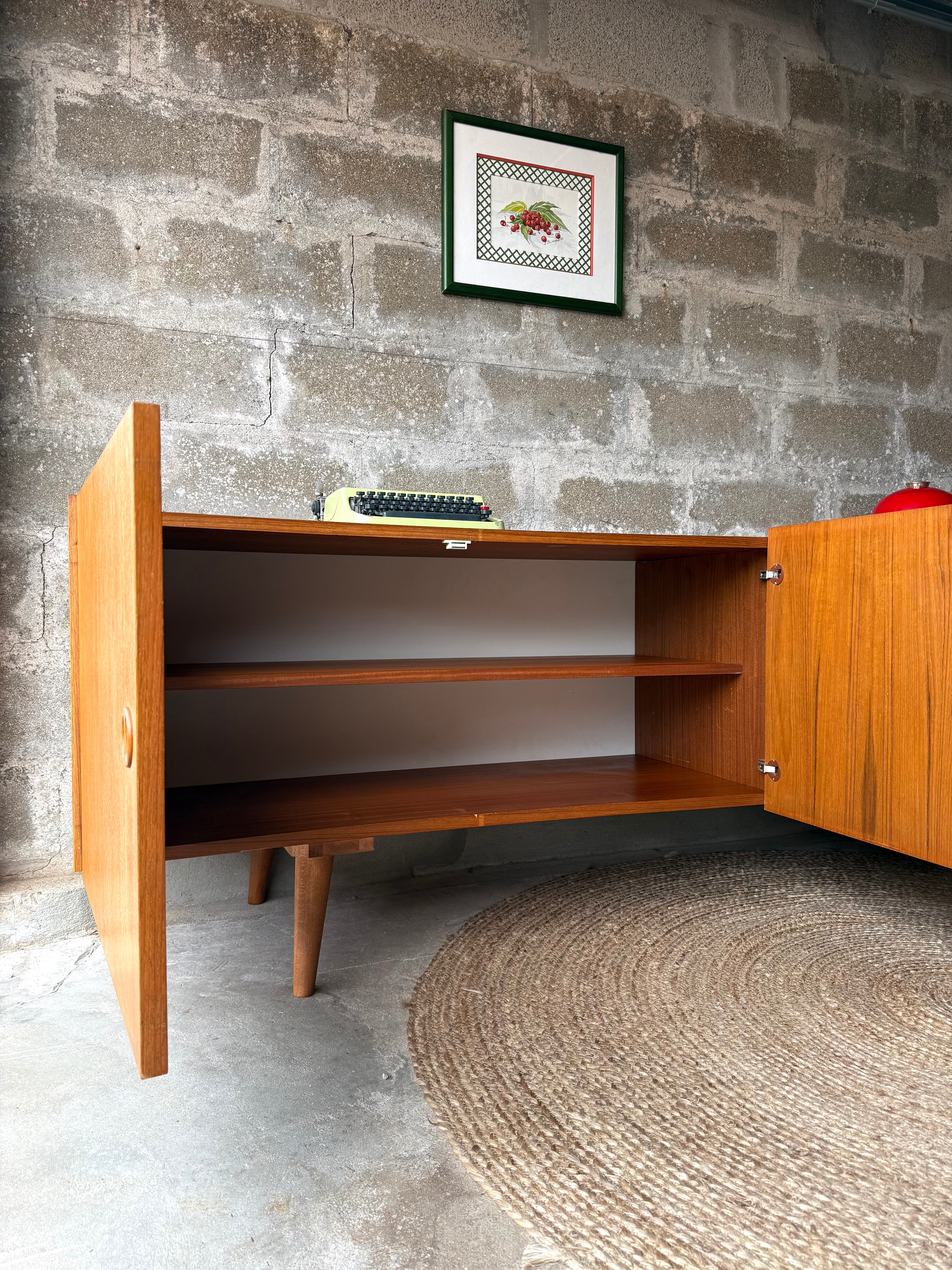 Vintage Scandinavian teak sideboard, 1970.