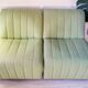 Armchair 1980s water green wool fabric