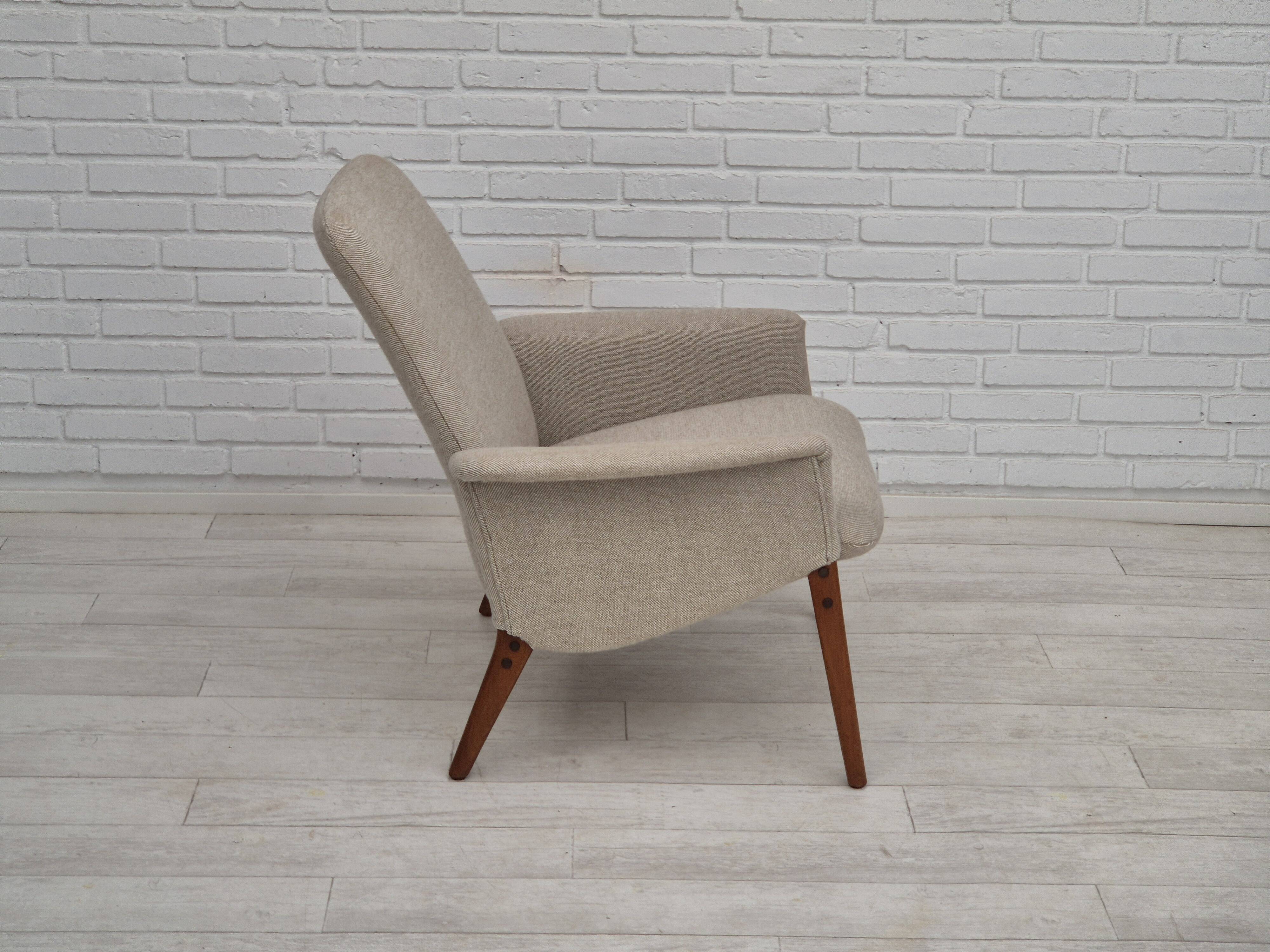 1960s, Danish design by Alf Svensson for Fritz Hansen, reupholstered easy chair model 4331.