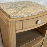 Art Deco bedside table in solid oak