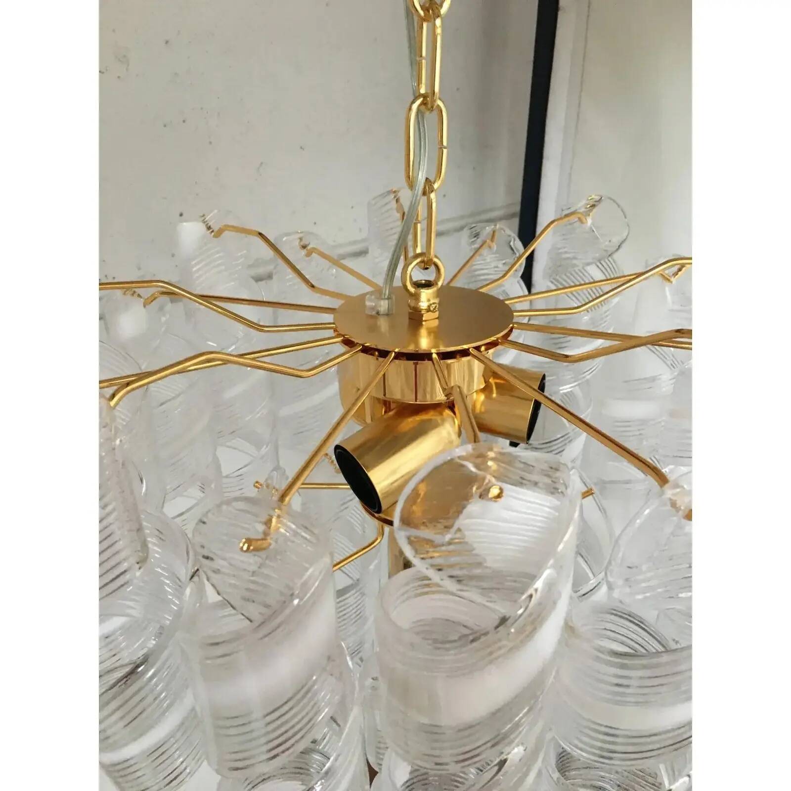 Murano Glass Virgola Chandelier by Simoeng