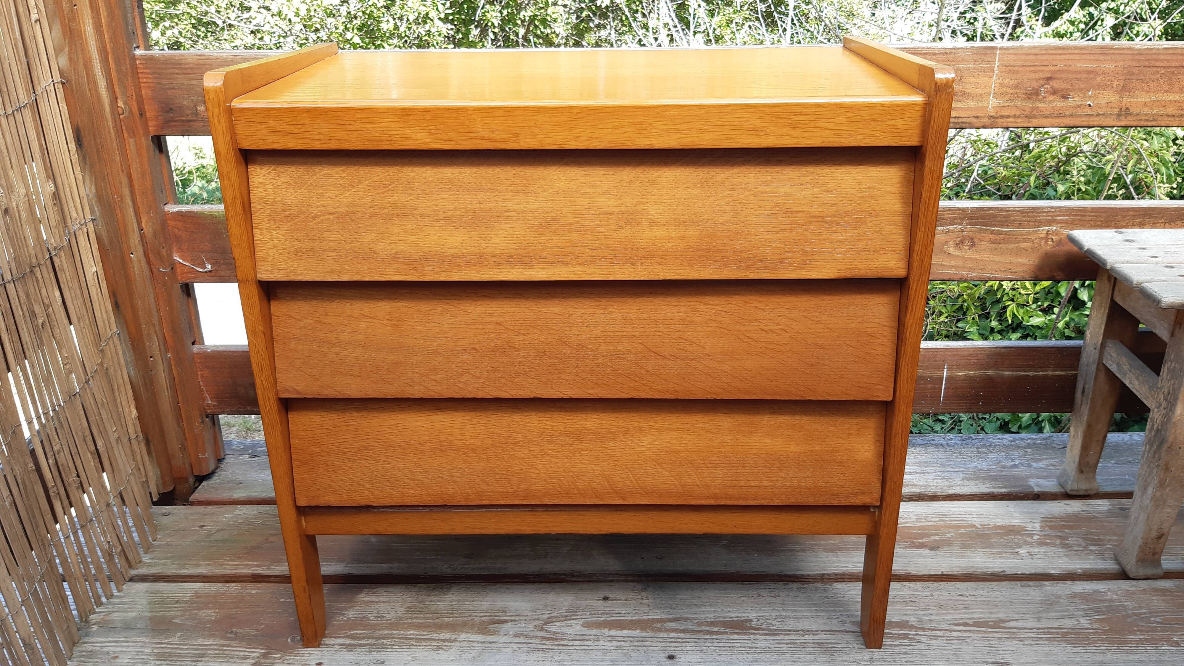 Commode chêne doré 1950