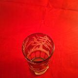 Old Bohemian crystal vase
