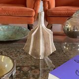 Organic modern white earthenware vase, France 1970s