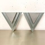 Pair of plexiglass and metal wall lamps, 1980