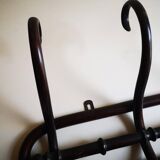 Vintage wooden wall coat rack
