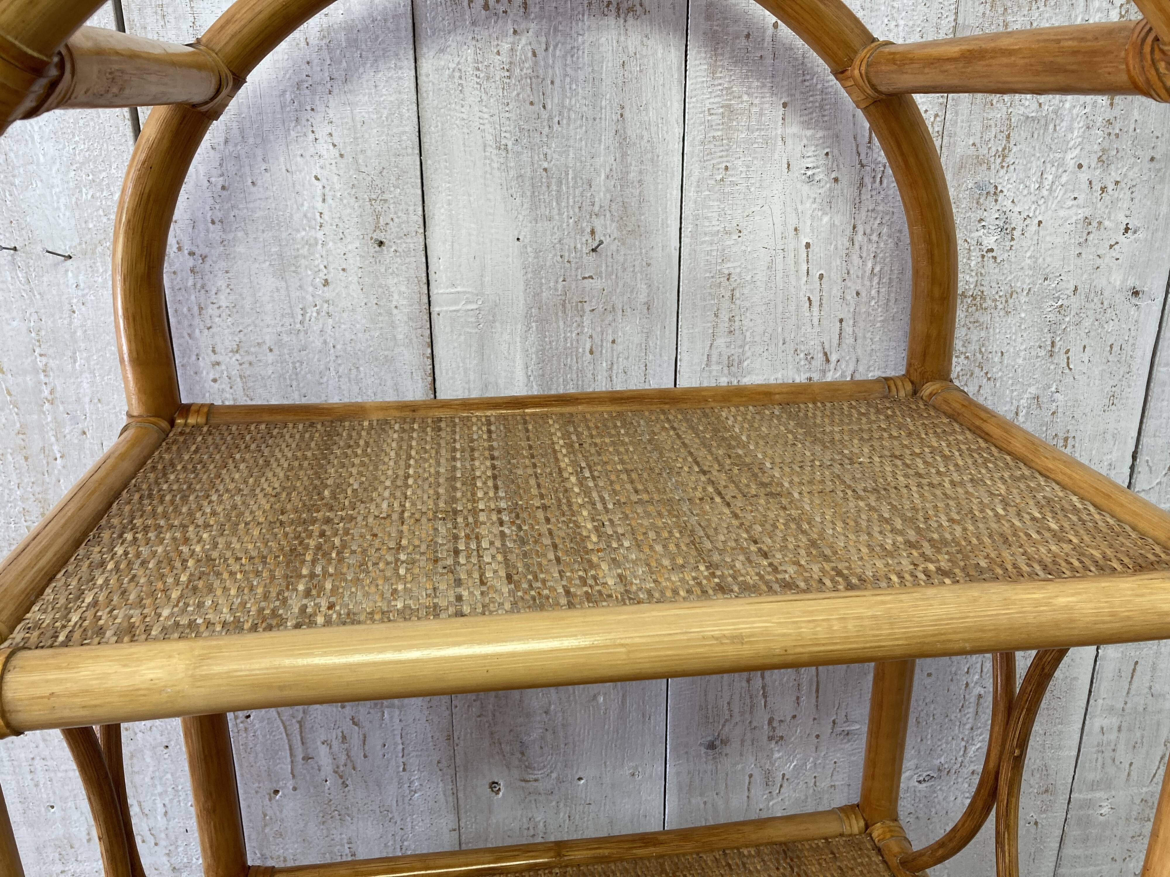 Vintage rattan floor