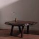 Coffee table in solid wood with organic shape