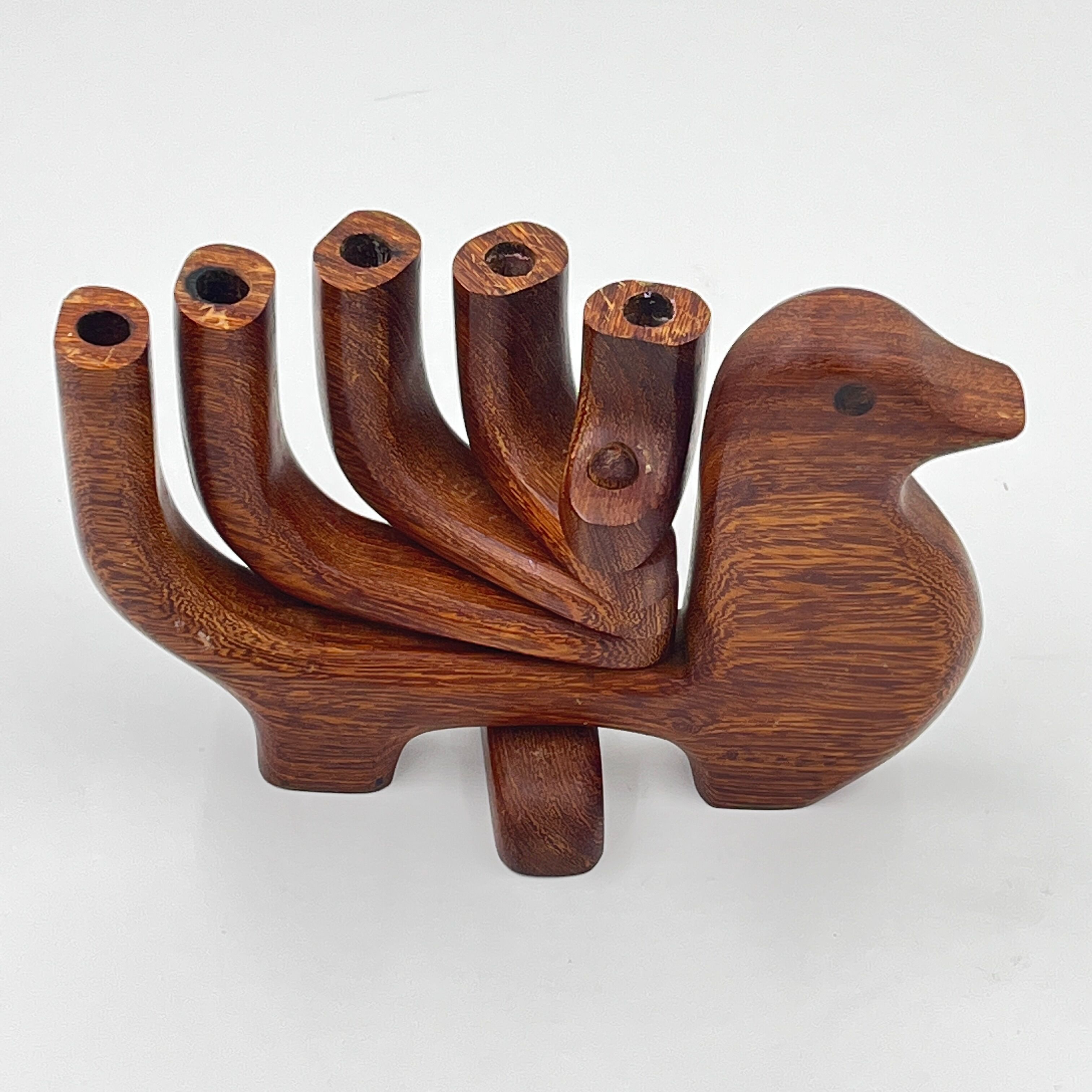 Scandinavian wooden candle holder