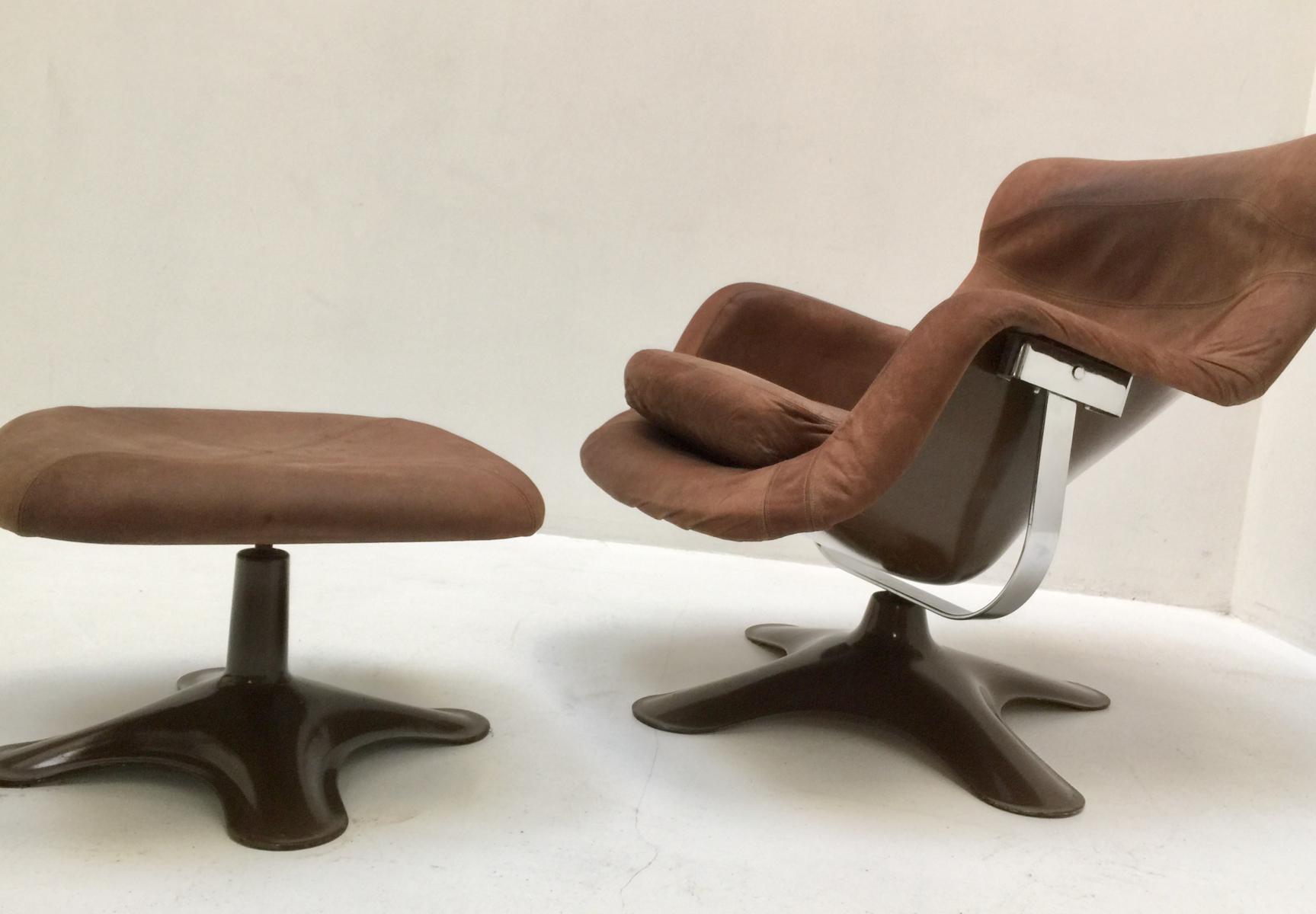 Chair and ottoman by Yrjö Kukkapuro, Haimi 1965