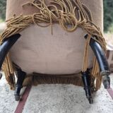 Pair of Napoleon III toad armchairs