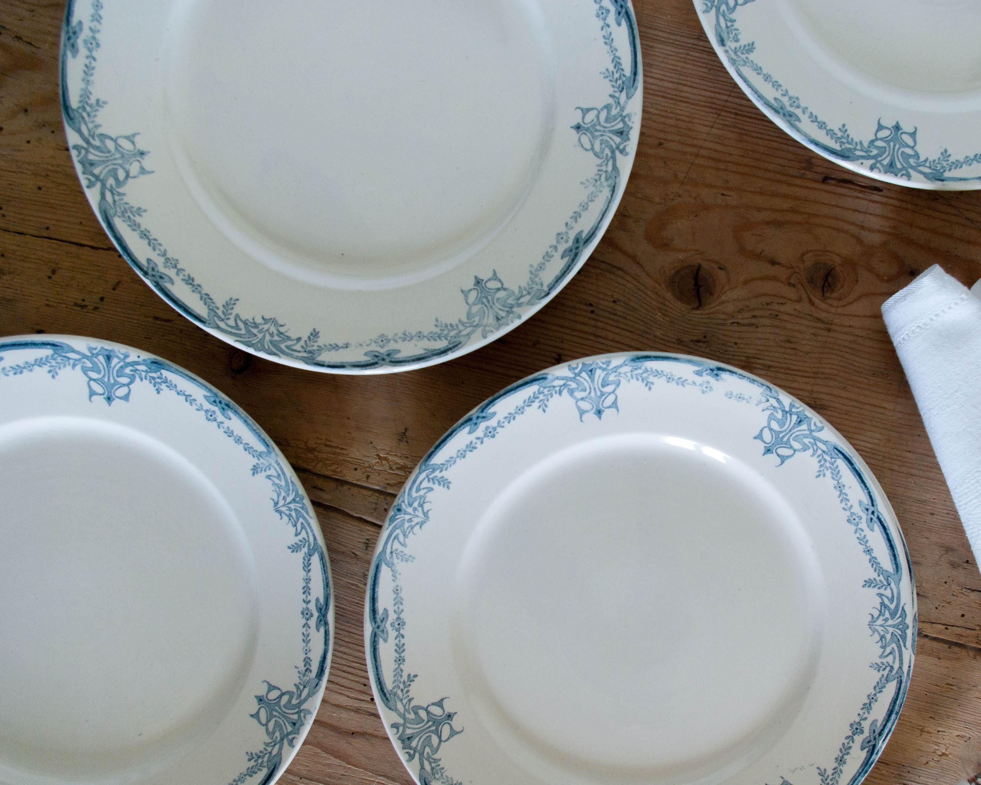 Antique dessert plates-iron ground