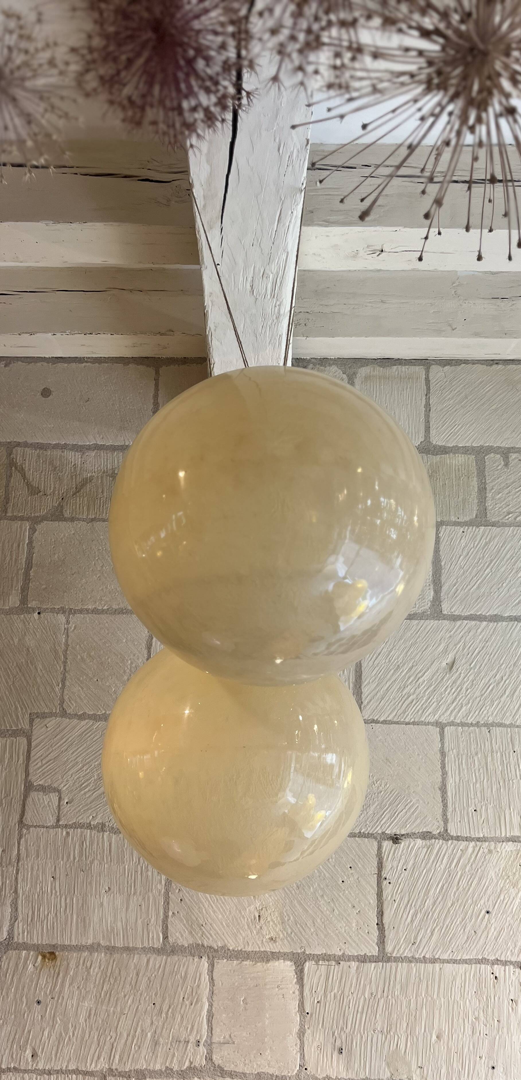 1. A resin ball pendant light, 1970