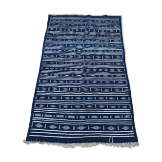Carpet blue and white hand made 235x140cm