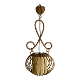 Suspension vintage en rotin, 1950