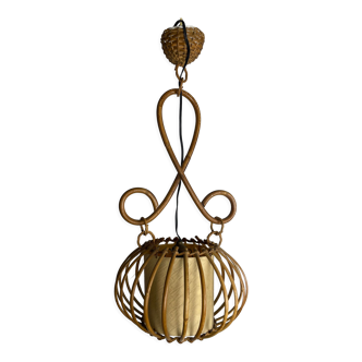 Vintage rattan suspension, 1950