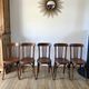 Set of 5 baumann bistro chairs in bent wood stamped xxth