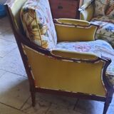 Pair of Louis XVI style bergère armchairs