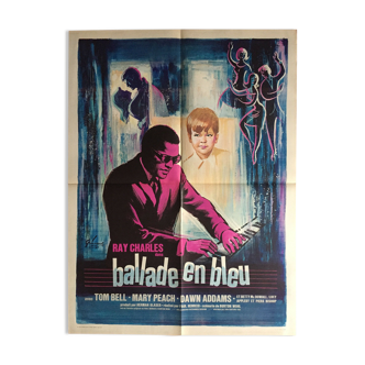 Movie poster "The Ballad in Blue" Ray Charles, Jazz 60x80cm 1965