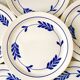 set of 6 flat plates in Terre de Fer Salins Jenny model early 20th century