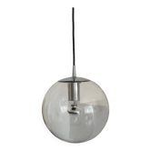 Vintage glass and chrome pendant light