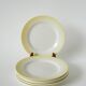 Set of 6 Tie & Dye yellow dessert plates, 1960