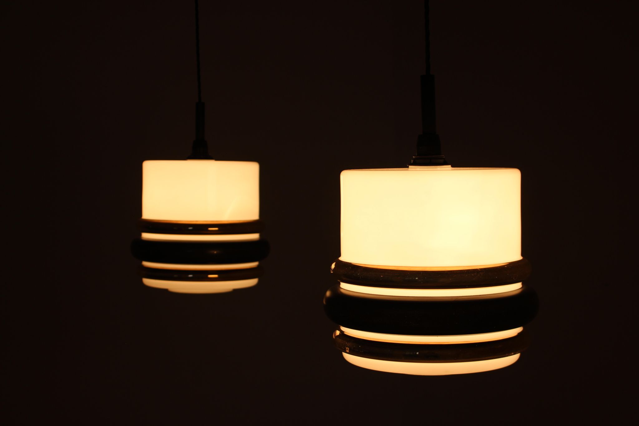 Suspension en verre des années 1970 Tchécoslovaquie