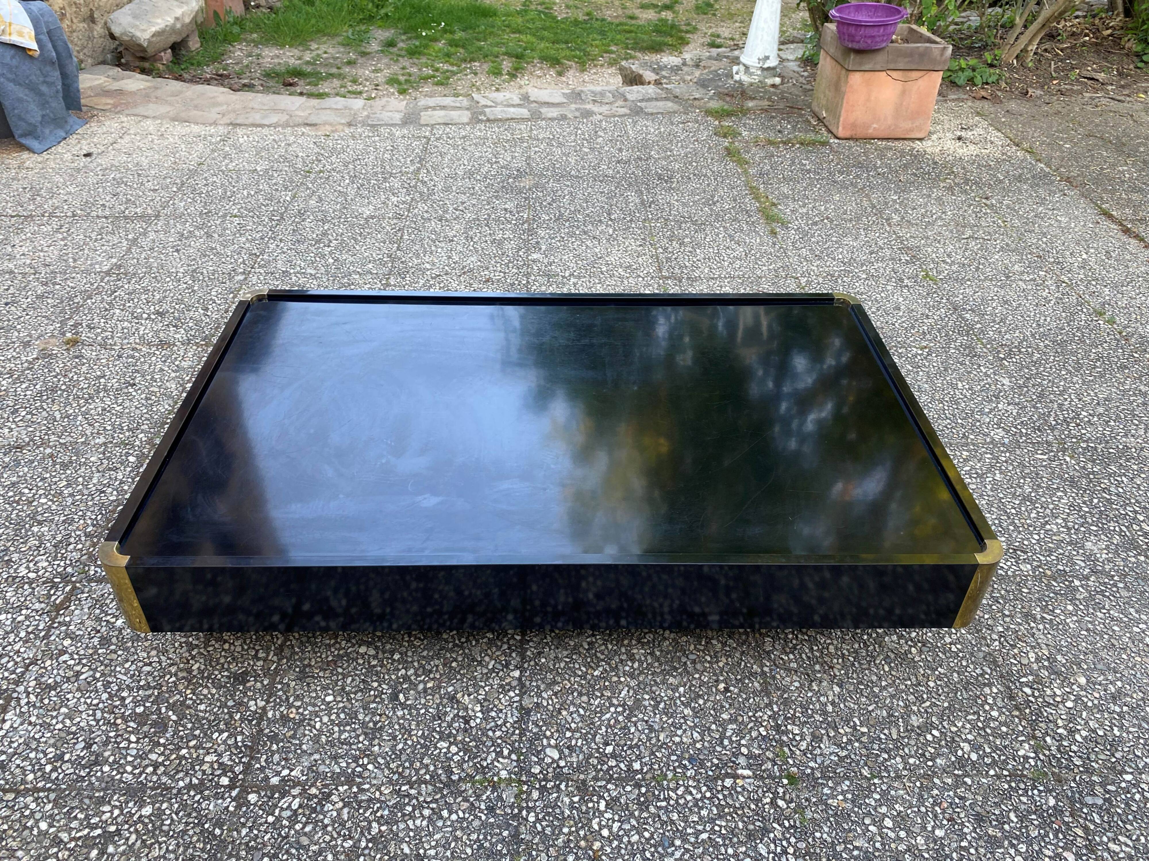 Vintage black coffee table from the 50s