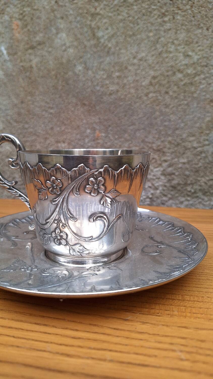 Christofle Gallia silver-plated chocolate cup