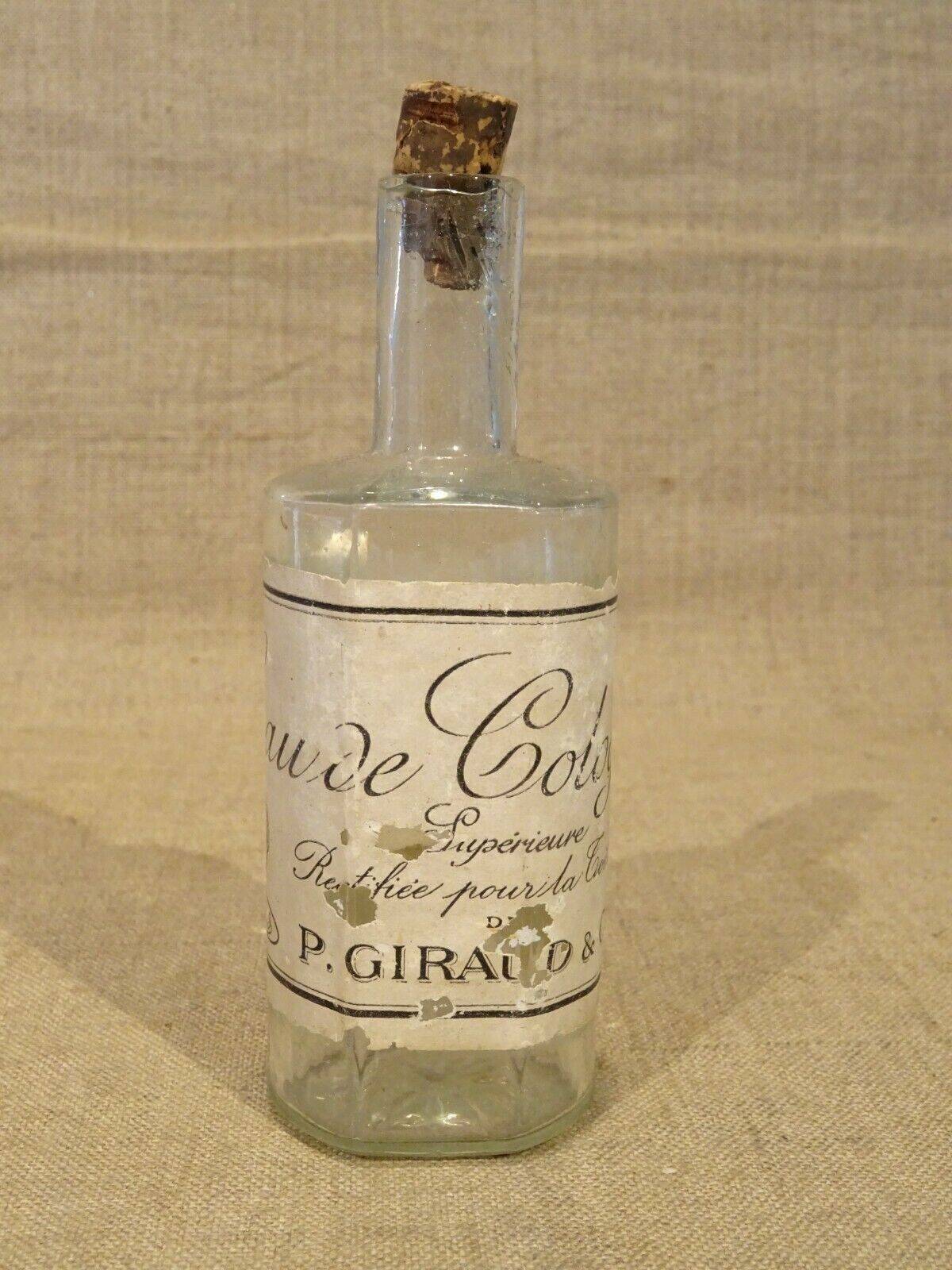 Old eau de cologne bottle bottle Giraud & Cie Paris perfume
