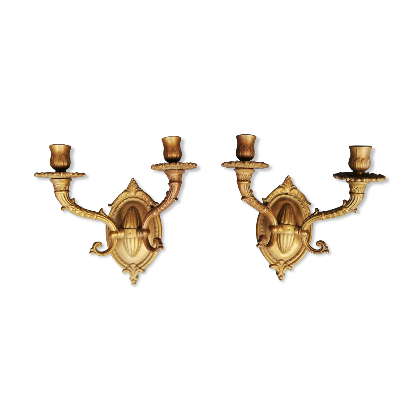Pair of neoclassical bronze sconces