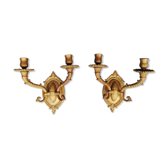 Pair of neoclassical bronze sconces