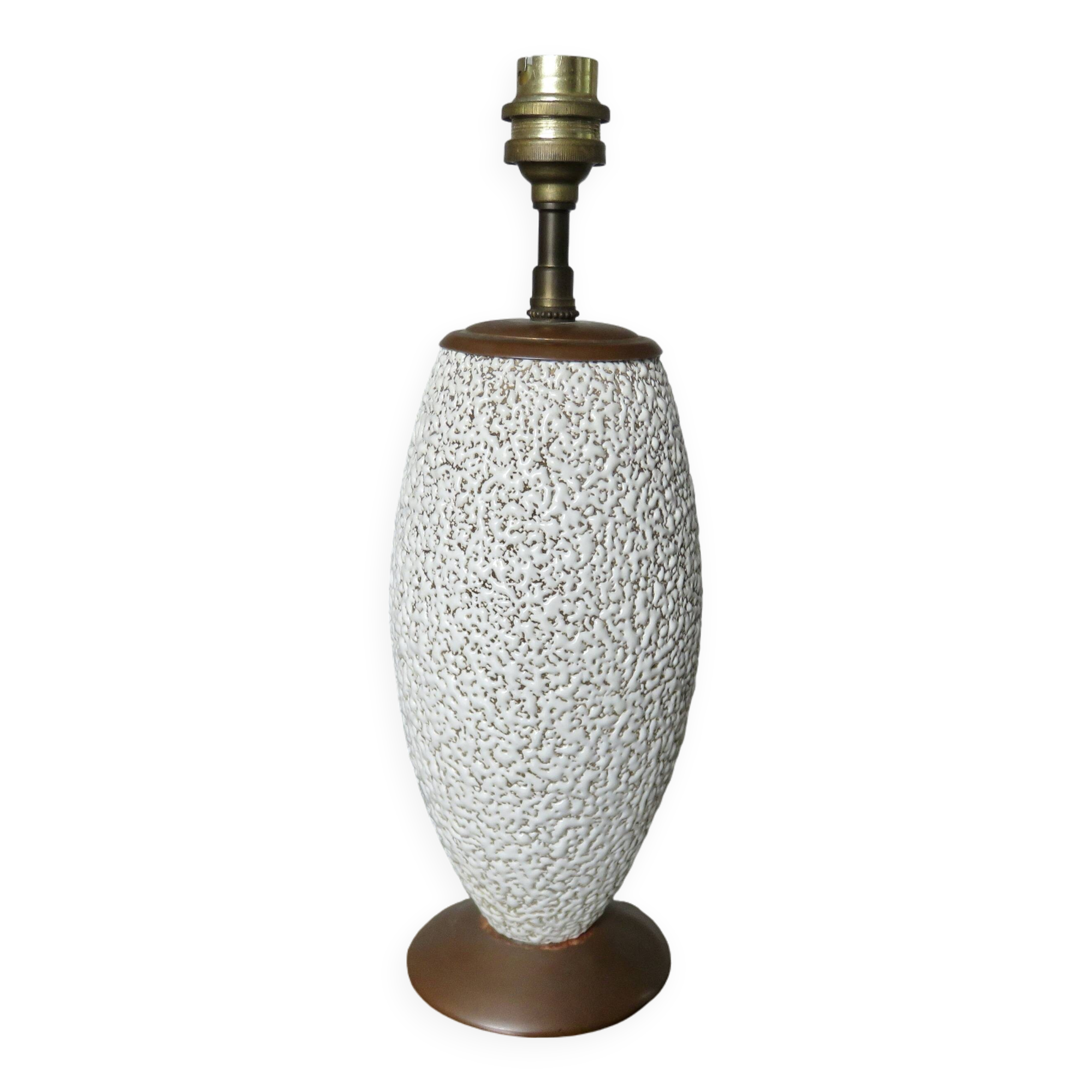 Jean Besnard Primavera style crisp ceramic lamp, 50s-60s